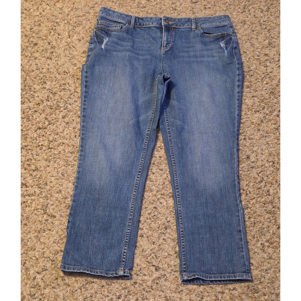 Simply Vera Vera Wang Straight Pants Women's Size 14 Blue